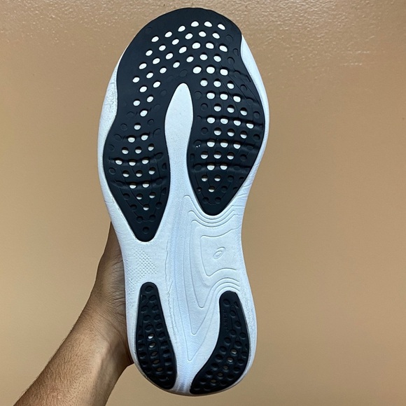 ASICS GEL-NIMBUS 25 Men's Running Sneakers Black Blue Glow Yellow Size 8.5 Wide - Picture 14 of 17